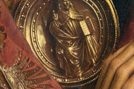 het Lam Gods: detail uit paneel De Zingende Engelen