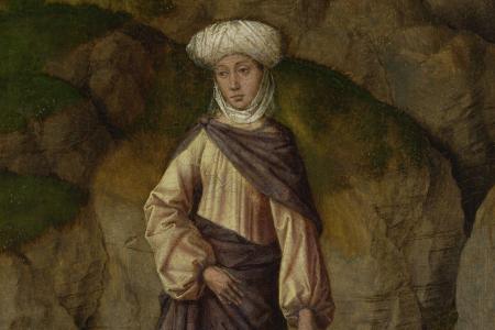 Het Laatste Avondmaal. Detail uit paneel rechtsboven