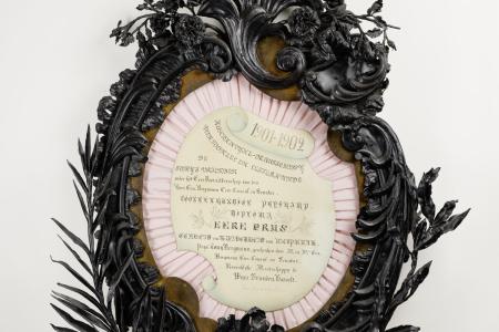 G. Vandenhoud, Diploma Koninklijke Maatschappij De Ware Vrienden, 06-04-1902, handgeschreven op papier.
