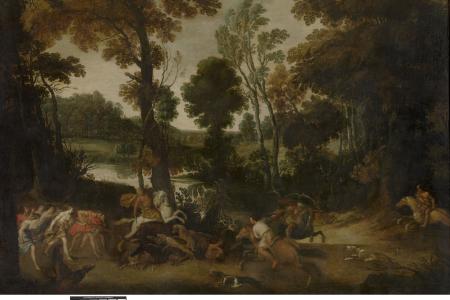 Landschap met de jacht van Meleager en Atalanta