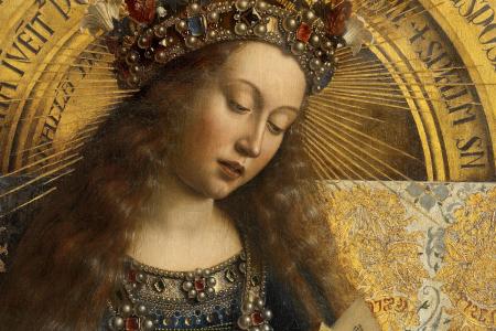 het Lam Gods: detail uit Paneel Maria