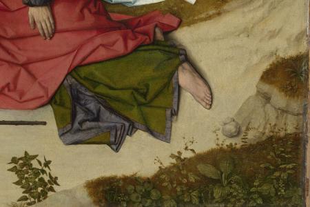 Het Laatste Avondmaal. Detail uit paneel rechtsonder