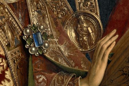 het Lam Gods: detail uit paneel De Zingende Engelen