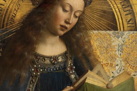 het Lam Gods: detail uit Paneel Maria
