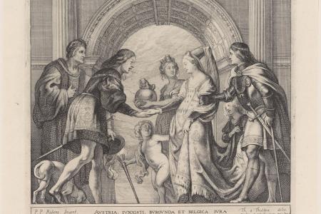 Het Huwelijk van Maximiliaan van Oostenrijk en van Maria van Bourgondië