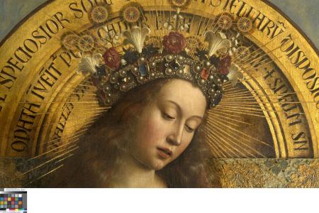 het Lam Gods: detail uit Paneel Maria