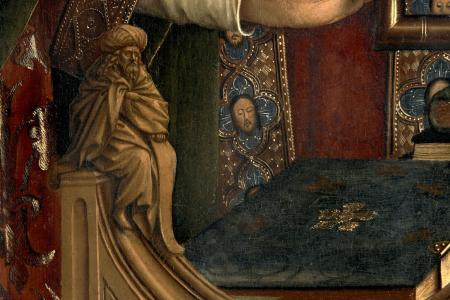 het Lam Gods: detail uit paneel De Zingende Engelen