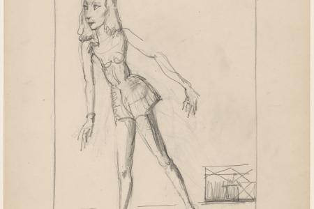 Vrouw (schaatsen of ballet)