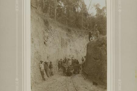 Aanleg spoorweg in Congo