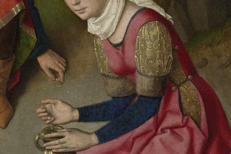 Het Laatste Avondmaal. Detail uit paneel rechtsboven