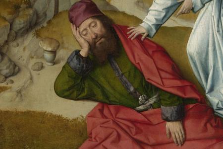 Het Laatste Avondmaal. Detail uit paneel rechtsonder