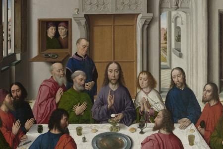 Het Laatste Avondmaal. Detail uit Middenpaneel