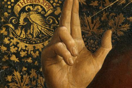 het Lam Gods: detail uit Paneel Christus