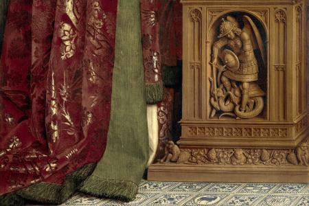 het Lam Gods: detail uit paneel De Zingende Engelen