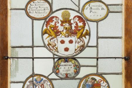 Samengesteld glasraam 'Firmitas 1657' van Herkenrode, 1659