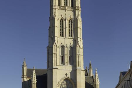 zicht op de Sint-Baafskathedraal Gent