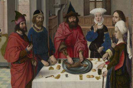 Het Laatste Avondmaal. Detail uit paneel linksonder