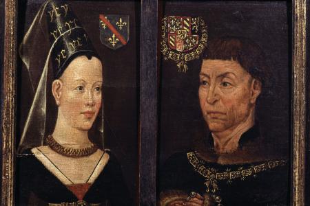 Portretten van Karel de Stoute en Isabella van Bourbon