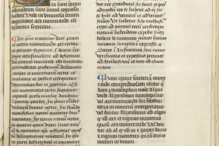 Bladzijde uit Historie Biblie Figurate Manuscripten uit de bibliotheek van Raphael de Marcatellis