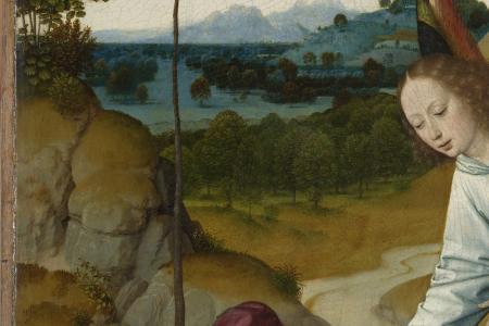 Het Laatste Avondmaal. Detail uit paneel rechtsonder