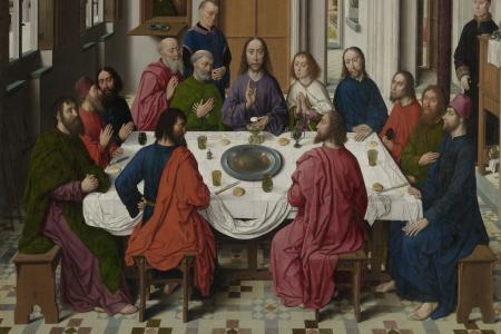 Het Laatste Avondmaal. Detail uit Middenpaneel