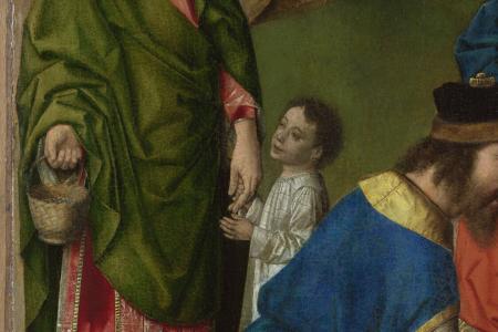Het Laatste Avondmaal. Detail uit paneel rechtsboven