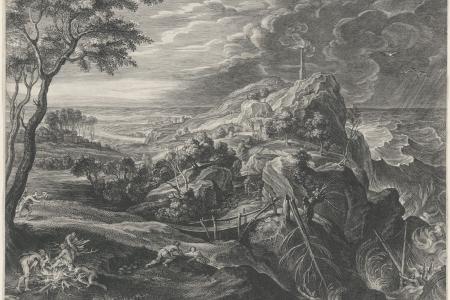 Landschap met de schipbreuk van de heilige Paulus