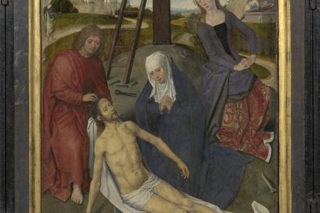 Drieluik met de bewening van Christus