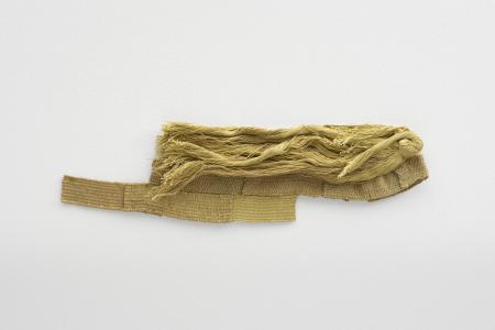 Materials (yellow ochre mercerised cotton, camel wool and messing yakwool)