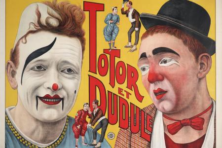 Affiche voor de clowns Totor et Dudule