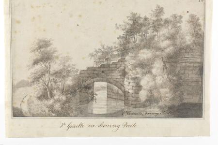De puinen van de Boeveriepoort te Brugge