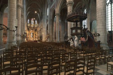 Interieur van de Sint-Michielskerk Gent