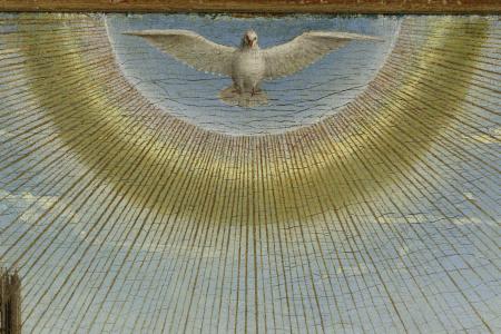 het Lam Gods: De Aanbidding van het Lam Gods Detail