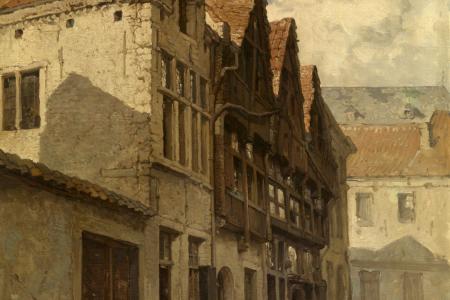 Het Stoelstraatje en de toren van de SintPauluskerk