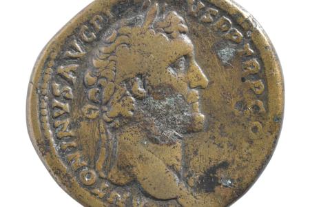 Sestertius van Antoninus Pius in messing