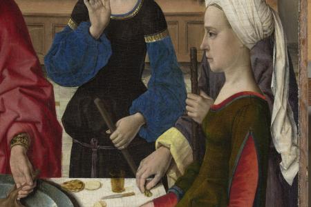 Het Laatste Avondmaal. Detail uit paneel linksonder