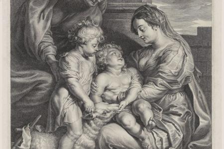 Madonna met heilige Johannes de Doper en heilige Elisabet