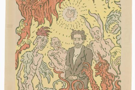 Duivels die mij sarren: Affiche voor de tentoonstelling James Ensor bij de Salon des Cent in Parijs