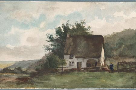 Landschap met huis