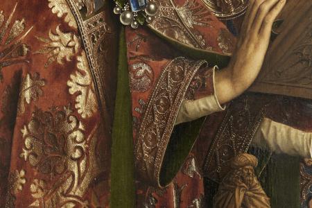 het Lam Gods: detail uit paneel De Zingende Engelen
