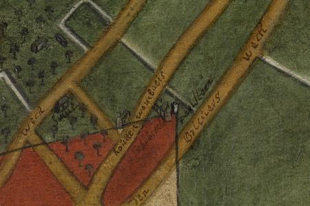 Kaart van Brugge en de feodale gronden
