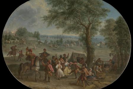 Feestroes na het innemen van een stad