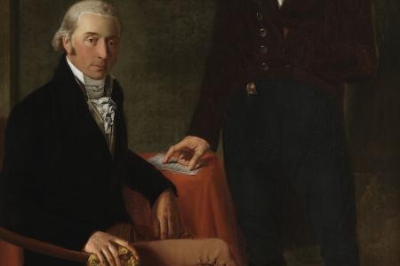 Vriendschapsportret van de kunstschilders François Wynckelman  Franciscus van der Donckt en Joseph Odevaere