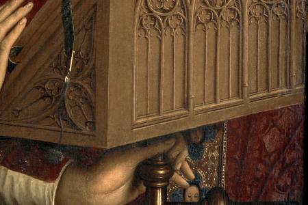 het Lam Gods: detail uit paneel De Zingende Engelen
