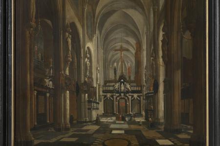 Interieur van de voormalige Sint-Donaaskerk in Brugge