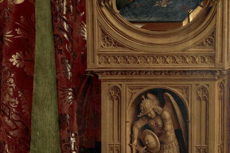 het Lam Gods: detail uit paneel De Zingende Engelen