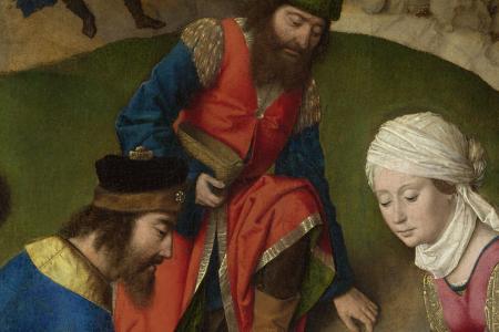 Het Laatste Avondmaal. Detail uit paneel rechtsboven