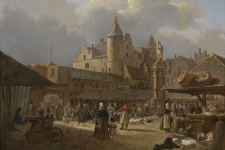 De oude vismarkt in Antwerpen