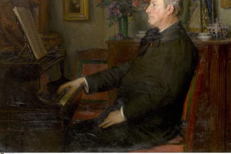 Portret van Karel Mestdagh  bestuurder van het conservatorium in Brugge