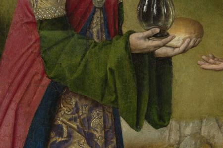 Het Laatste Avondmaal. Detail uit paneel linksboven